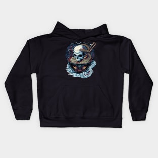 The great wave off kanagawa Ramen Bowl and skull Kids Hoodie